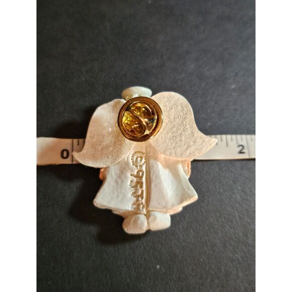 JS vintage polymer clay angel brooch - Picture 10 of 10